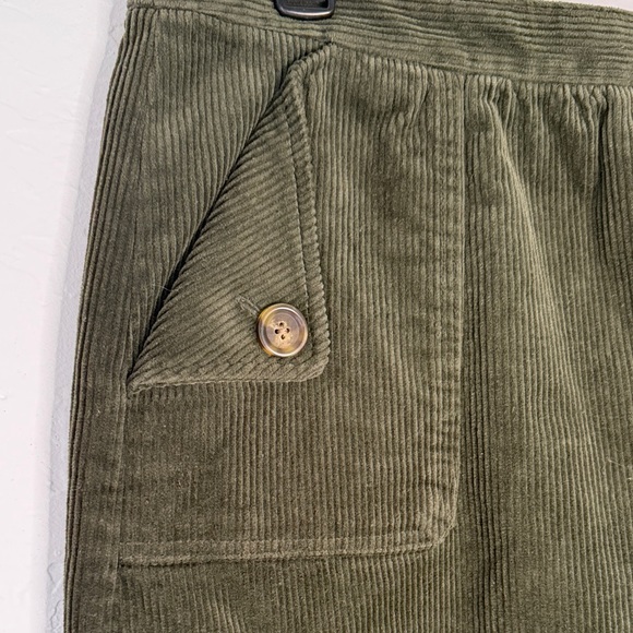 Brooks Brothers Dark Green Corduroy Mini Skirt - Picture 3 of 7